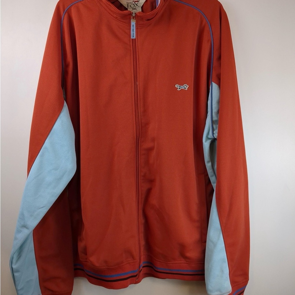 Etro Vibrant Orange and Sky Blue Jacket